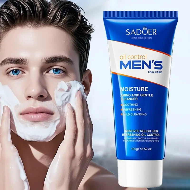 SADOER Men’s Face Wash – Oil Control, Anti-Acne & Hydrating Cleanser
