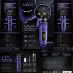 VGR Professional Hair Trimmer V - 274 – LED Display Rechargeable Barber Clippers for Men | Precision Grooming & Hair Cutting Machine - PAT CHEN