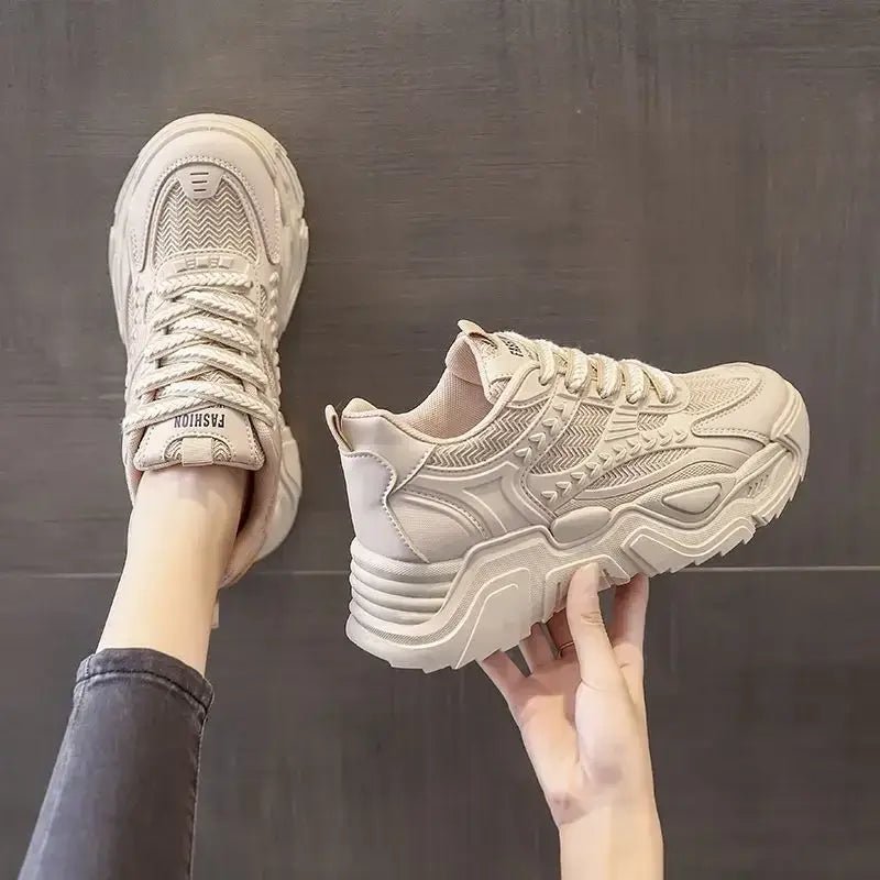 Women’s Luxury Sports Sneakers – Designer Vulcanized Platform Shoes | Athletic Round Toe Footwear 2025 - PAT CHEN