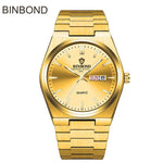 BINBOND™ Prestige Chrono — Luxury stainless steel men’s watch with quartz movement, luminous hands, and waterproof design. Elegant, durable, and perfect for every occasion.