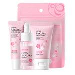 Sakura Face Skin Care Set – Cleanser, Toner, Serum, Essence Cream & Eye Cream | Moisturizing, Whitening & Anti-Aging Formula