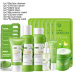 Green Tea Skin Care Kit – Korean Beauty Set for Women | Moisturizing, Acne Treatment & Exfoliating Face Care Collection
